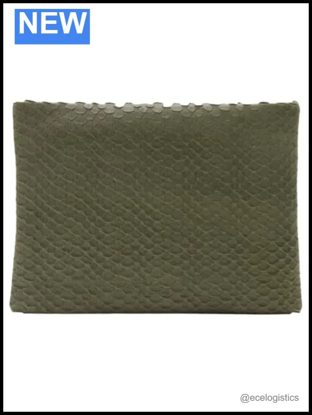 AllSaints Bettina Snake Clutch Handbag Cow Leather